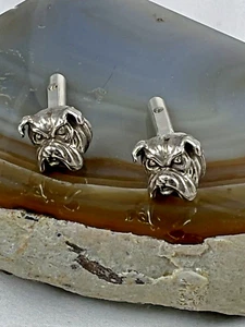 Sterling Silber Designer Hund Manschettenknöpfe Vincent Simone signiert VS 925 - Bild 1 von 6