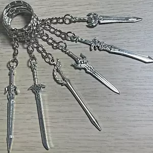 6 (Six) Pcs Fantasy Sword Keyring Crusader Sword Templar Keychain Gift UK Seller - Picture 1 of 8