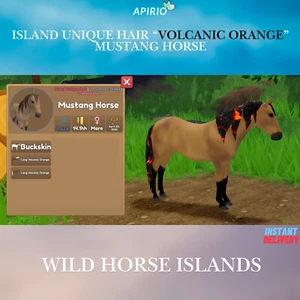 Wild Horse Islands 🖤🧡 IUH Volcanic Orange Mustang Horse🖤🧡 SOFORTLIEFERUNG - Bild 1 von 1
