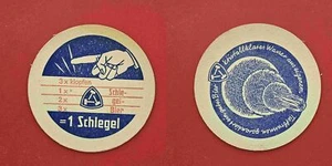 Schlegel 3xKlopfen Brauerei Bierdeckel Coaster Beermat - Picture 1 of 1