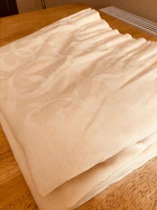 Montgomery Chenille ivory Curtains heavy width 72" each panel by 53" drop - Picture 1 of 24