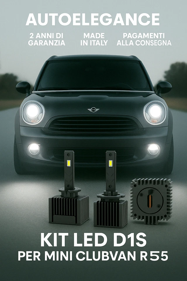 ⭐KIT XENON D1S 6000K ANABBAGLIANTI PER MINI CLUBVAN R55 – LUCE BIANCA POTENTE⭐ - Imagen 1 de 4