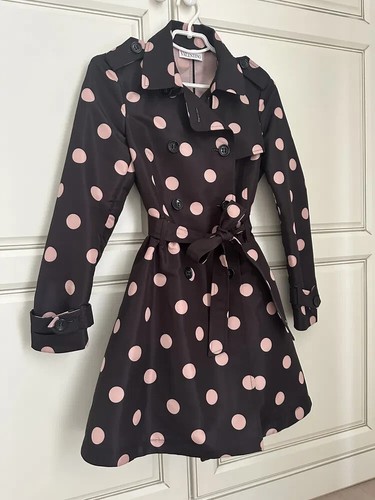 Cappotto rosso Valentino a pois rosa e nero taglia 42 NUOVO