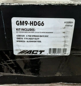 ACT Clutch Heavy Duty Race Sprung for Chevrolet Corvette Camaro GM9-HDG6 - Picture 1 of 4