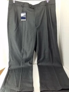 Men's Stafford Performance Micro Twill Classic Fit Gray Trousers 38X29 (EEN) - Picture 1 of 11