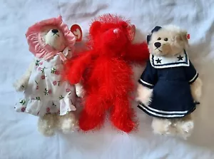 3 Retired TY beanies Rosalie breezy attic treasures + sizzle punkie bear mwmt - Picture 1 of 1