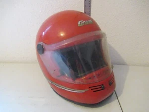 Vintage "Grant" motorcycle helmet Red NICE 1970s/80s - Picture 1 of 3