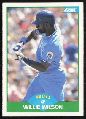 1989 Score Willie Wilson Kansas City Royals #28 - Image 1 of 2