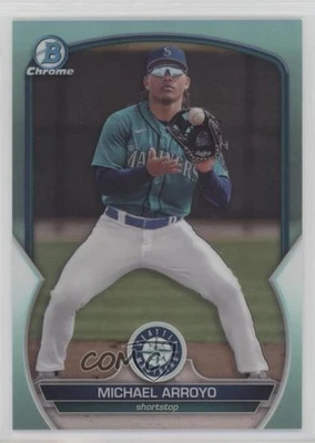 2023 Bowman Chrome Prospects Aqua Refractor 98/125 Michael Arroyo #BCP-180 - Image 1 of 3