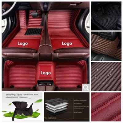 For Dodge Car Floor Mat Trunk Pad Cargo Liner Auto Carpet Rug Custom PU Leather Foto 1 de 4