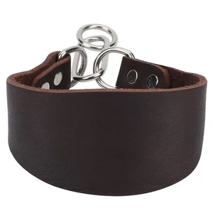 Widen Pet Collar For Small Dog Greyhound Whippet With Rivet Fixing Brown New - Picture 1 of 13