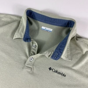 Columbia Polo Shirt Mens XXL Green Short Sleeve Omni Wick Lightweight Golf - Picture 1 of 11