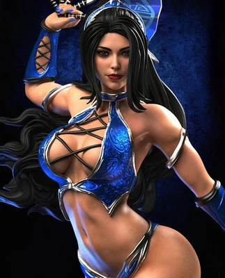 Kitana - Mortal Kombat  25cm Figure/Statue,3D Printed, Painted ,handmade - Image 1 of 3