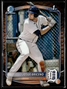 2025 Bowman #BCP-13 Josue Briceno Chrome Prospects Reptilian Refractor - Picture 1 of 2