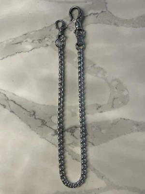 "Cadena de billetera de motociclista, mosquetones de calavera de acero inoxidable, cadena de eslabones de caja de 8 mm 22-5/8""" Foto 1 de 4