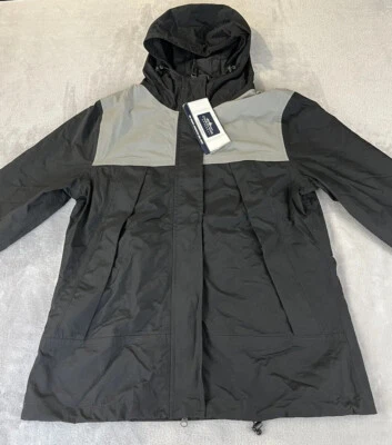 Charles River Apparel mens full zip black grey jacket size medium - Image 1 of 4