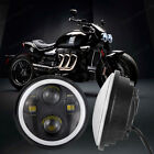 5.75" LED Motorcycle Headlight Projector Hi/Low Beam Halo Motorbike Light Lamp