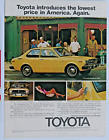 1975 Toyota Corolla Vintage Lowest Price In America Original Print Ad 8.5 X 11"