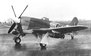 HAWKER TEMPEST Mk.V (Spannweite 1562mm). Modellbauplan - Bild 1 von 2