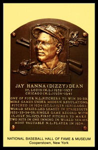 Cooperstown Hall of Fame Postcard Dizzy Dean HOF Mint