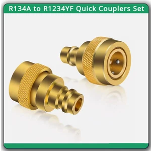 R134A to R1234YF Quick Couplers Set Adapter Adjustable High + Low Connection - Foto 1 di 6