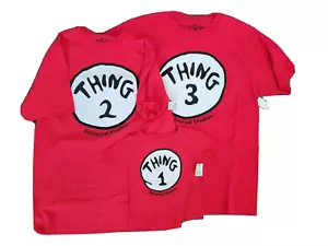Universal Studios Dr Seuss "Thing" Family T-Shirts (2 Adult Large Youth 2T) NEW - Picture 1 of 5