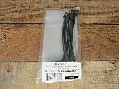 COBOC MODEL SC-PWC-MOL-24-SATA-M-F 24" MOLEX 4-PIN LP4 MALE TO 4 X SATA POWER 15 - Image 1 of 4