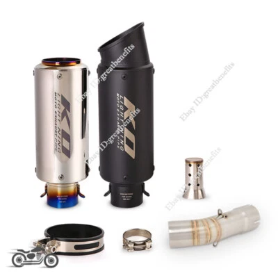 For Yamaha FZ8 FZ8N Slip On Exhaust Muffler Tail Pipe Mid Connect Tube DB Killer Foto 1 de 4