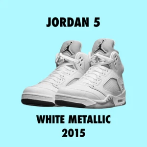 Jordan 5 White Metallic 2015 size 9 - Picture 1 of 5