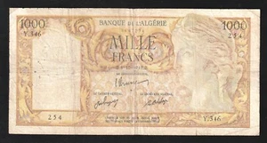 🇩🇿 Algeria , 1000 Francs , 1947 P 107 , RARE !!! - Picture 1 of 2
