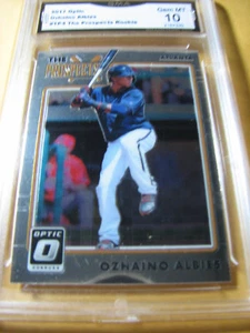 Ozzie Ozhaino Albies Braves 2017 Optics The Prospects # TP4 Rookie RC grado 10 - Imagen 1 de 2