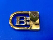 Custom letter B - Small Dress style silver & gold tone swing style belt buckle