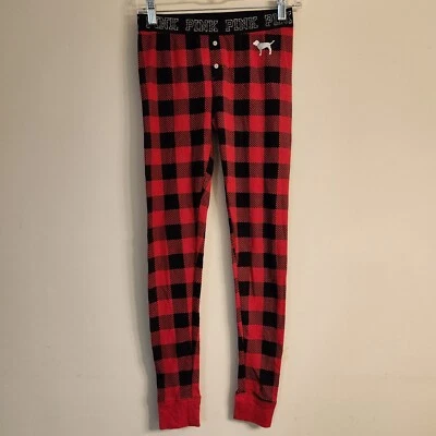 Victoria's Secret PINK Sleep Joggers Womens Size Small Buffalo Plaid Red & Black - Image 1 of 4