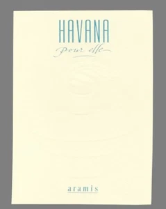 Carte publicitaire - advertising card - Havana pour Elle de Aramis - Imagen 1 de 1