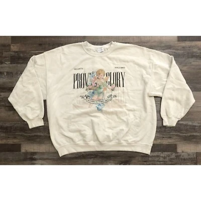 Topman No Limits Nothing to Worry About 男式大号白色运动衫 — 第 1/4 张图片