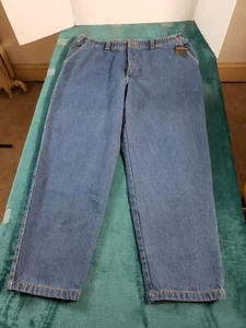 Canyon Ridge Jeans Sz 1X Blue Mid Rise Straight Elastic Waist Stretch Cotton NWT - Picture 1 of 14
