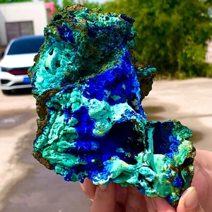 1,72 Pfund seltene transparente blaugrüne kubische Fluorit Mineral Kristall Probe / China - Bild 1 von 10
