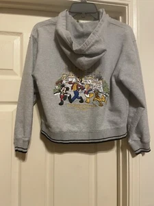 Vintage 90’s Walt Disney World Embroidered RARE Mickey Hoodie KIDS Size L - Picture 1 of 5