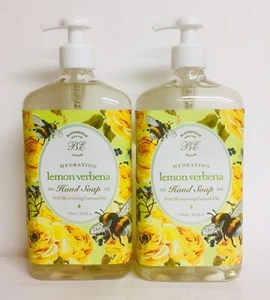 2 Bottles HOBO ~ Hydrating Lemon Verbena Hand Soap with Moisturizing Coconut Oil - Picture 1 of 1