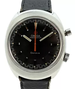 1967 Men's 35mm Omega Chronostop Cal. 865 SS 17J Watch on Leather! Ref: 145.009! - Picture 1 of 12