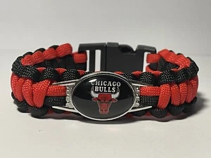 Bracciale Chicago Bulls NBA Paracord NUOVO - Foto 1 di 2