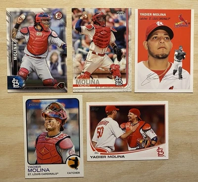 (Lote de 5) Tarjetas de béisbol Yadier Molina Topps Archives Heritage Bowman Foto 1 de 2