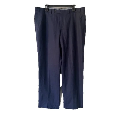 Pantalones LRL Ralph Lauren 100 % lino azul marino para hombre 38x30 (38x28) frente plano preppy Foto 1 de 4