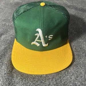 Sombrero de camionero de los 90 de colección Oakland A's MLB Twins malla trasera a presión - Imagen 1 de 6