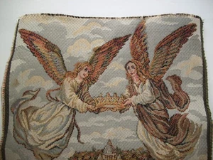 Angelico Vaticano Angelo Piccolo Dollie Alter Arazzo 10x10" Pezzo di Tessuto - Foto 1 di 6