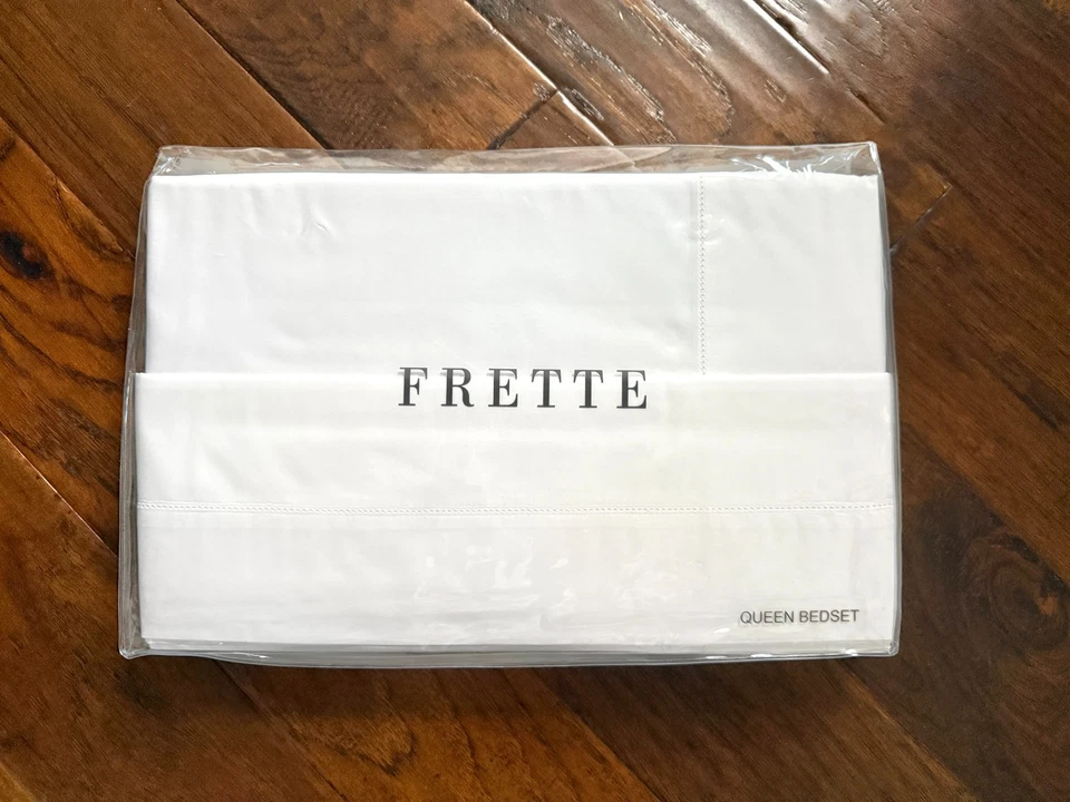 JUEGO DE SÁBANAS FRETTE LUXURY PERCALE QUEEN 4 PIEZAS BLANCO NUEVO CON ETIQUETAS NUEVO CON ETIQUETAS Foto 1 de 4