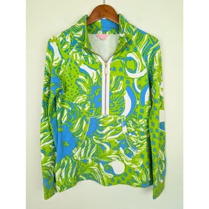 Lilly Pulitzer Skipper Popover Sweatshirt Floral Roar of the Jungle Gr. XS - Bild 1 von 11
