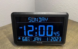 Digital Clock with Date and Day of Week -Large Calendar Clock for Seniors Elder - Picture 1 of 8