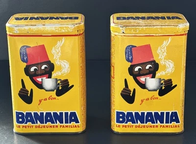 BANANIA: 2 anciennes boites CAFE et PATES - Le tirailleur d'Hervé MORVAN - Photo 1/4