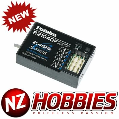 FUTABA R2104GF 2.4G S-FHSS 4Ch Rx :4YF/4GRS/6J  # FUTL7616 - Image 1 of 2